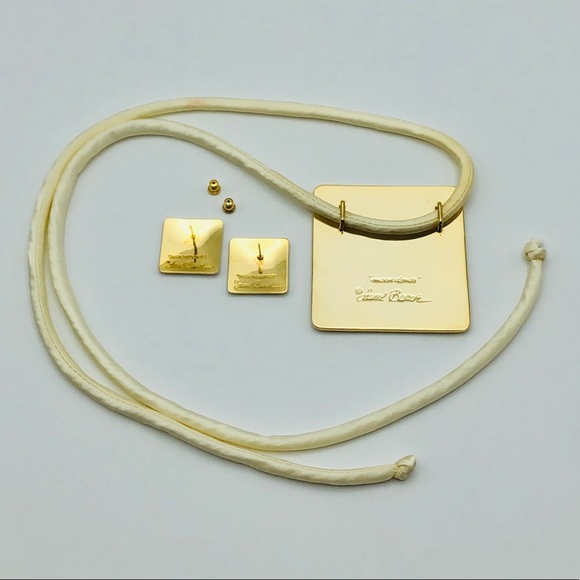 Laurel Burch Moon Doves Necklace and Earrings Set White and Gold - Picture 5 of 9